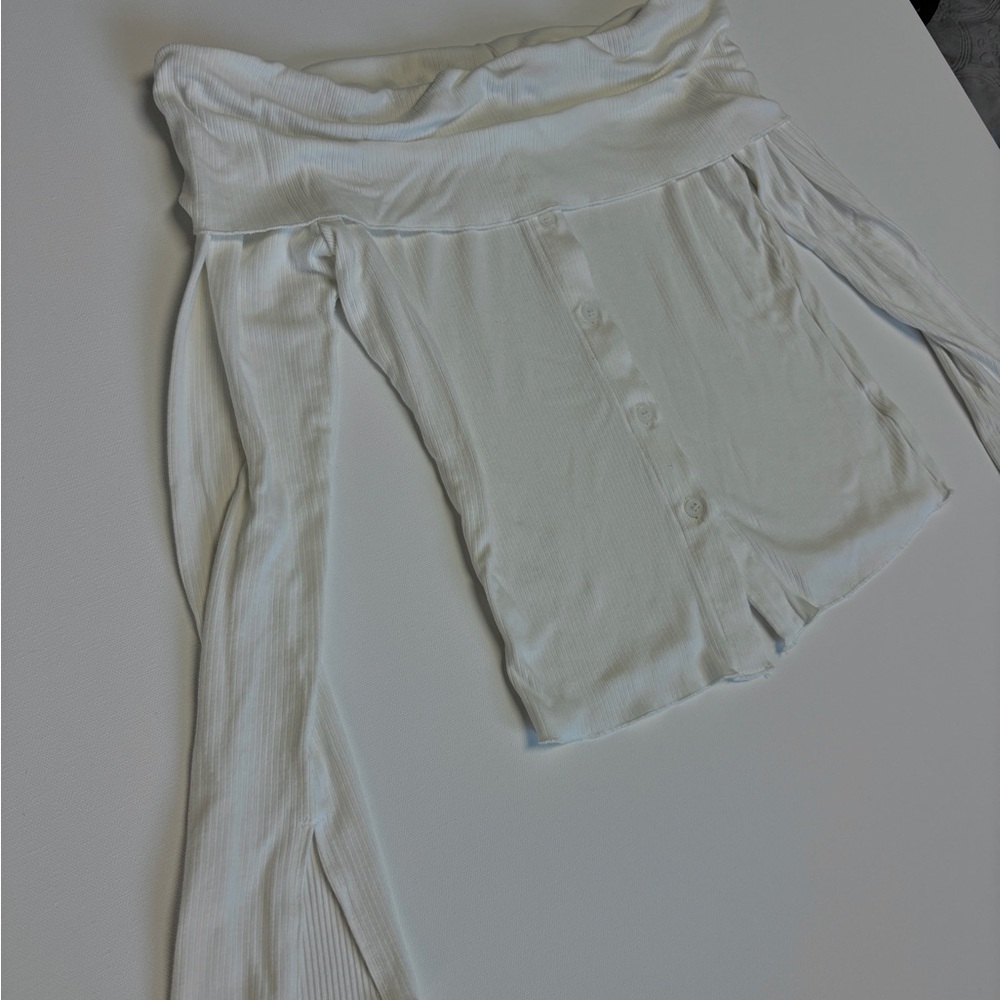 Off-Shoulder Princess Polly Ribbed Top - Picture 4 of 6